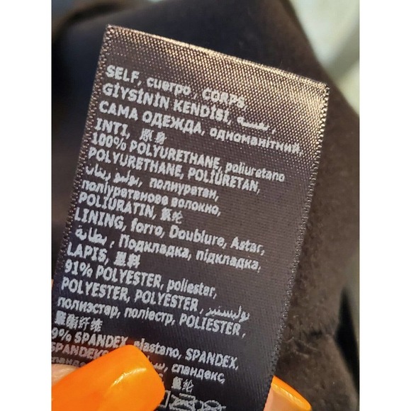 Bebe Women's Solid Black Polyester Pull On Mid Rise Skinny Fit Pant Size X-Small - Picture 9 of 12